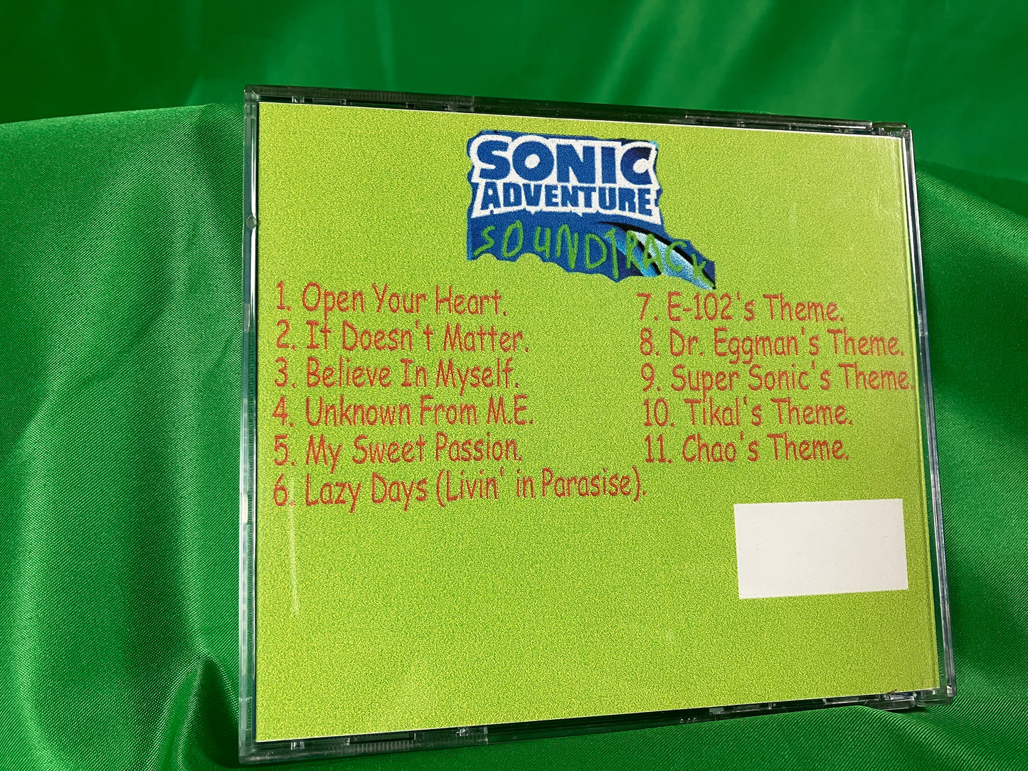 Sonic Adventure Soundtrack - Original CD Burned and Decorated by JCWCSP