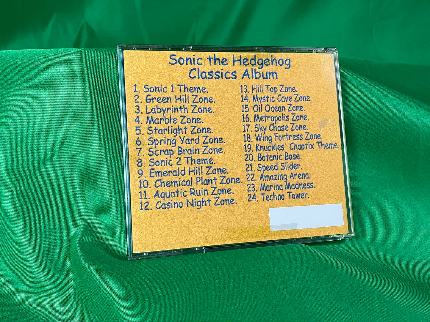 Sonic, The Hedgehog Classics Album - Original CD Burned and Decorated by JCWCSP