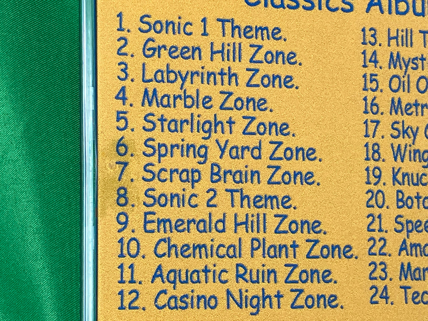 Sonic, The Hedgehog Classics Album - Original CD Burned and Decorated by JCWCSP