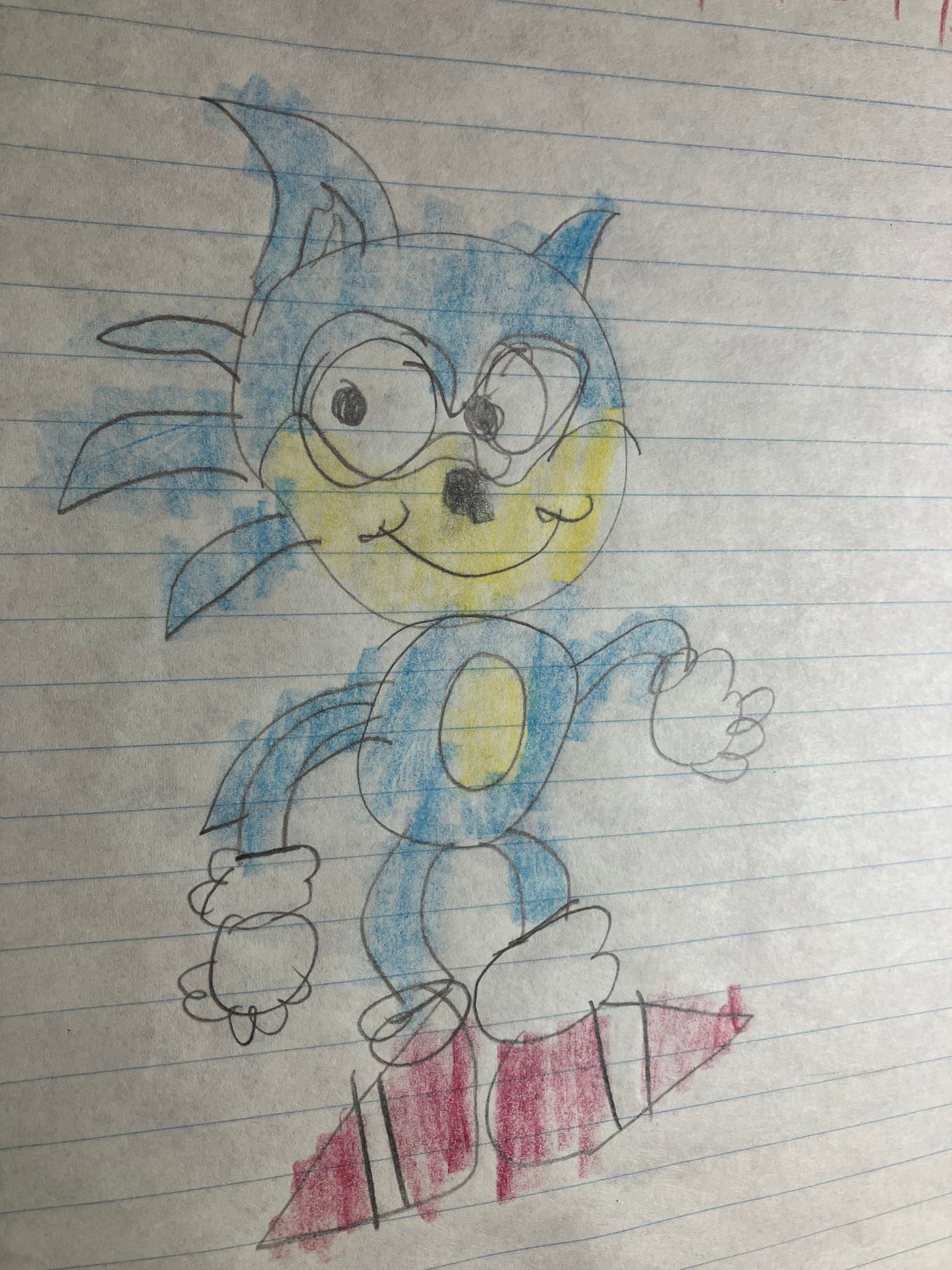 First Sonic the Hedgehog drawing by JCWCSP