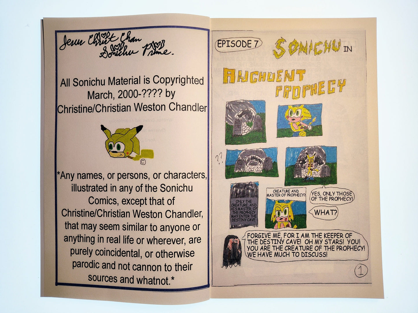 SONICHU vol 2: Autographed Print Comic