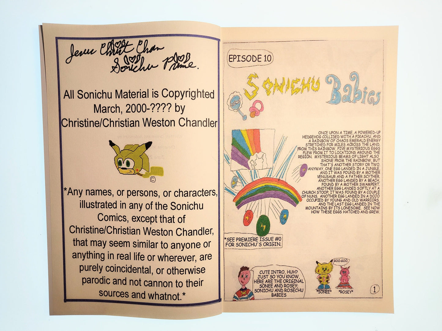 SONICHU vol 3: Autographed Print Comic